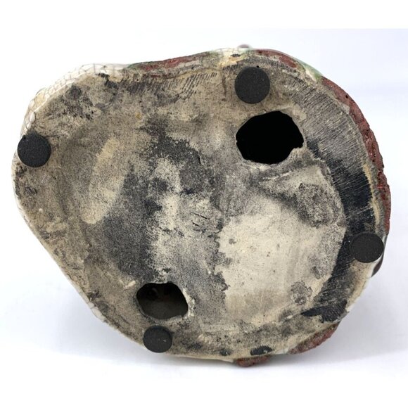 Crackle Santa Claus Christmas Figurine Decor 8" Ceramic Vintage - Picture 8 of 8